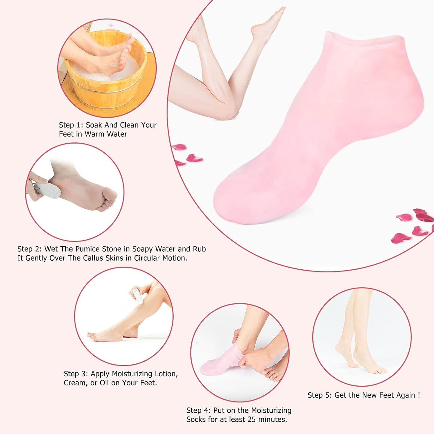 Silicone Feet Care Socks - LightsBetter